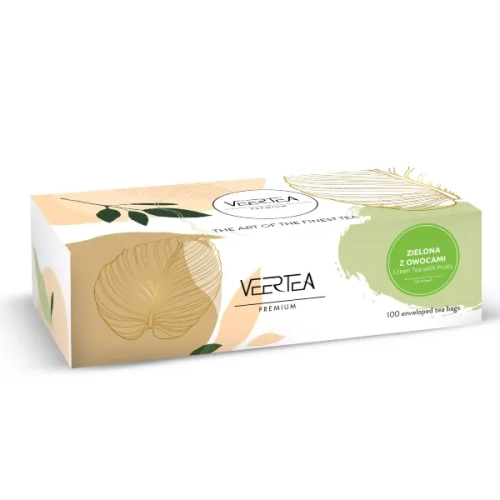 Herbata zielona z owocami w torebkach Veertea Sensational Green Tea with Fruits, 100 szt.webp
