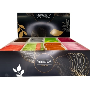 VEERTEA ZESTAW PREZENTOWY herbat 8 smaków 200 kopert czarno-złoty