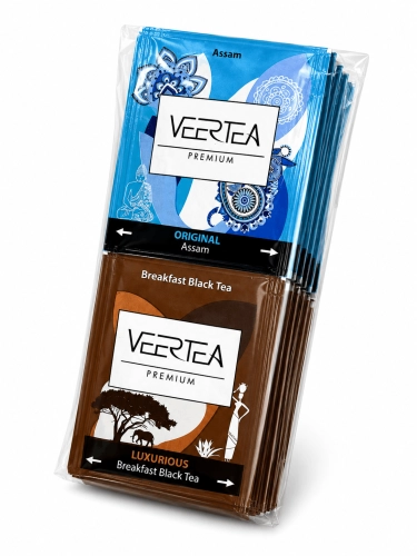 Zestaw herbat czarnych Veertea w saszetkach Breakfast i Earl Grey 30 kopert.webp