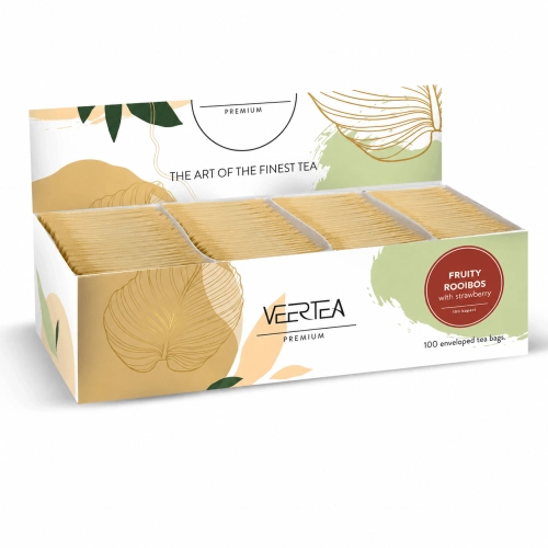 Herbata VEERTEA Fruity Rooibos z Truskawką 100 torebek.webp