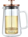 Klausberg French Press 350 ml Termiczny Zaparzacz do Kawy Herbaty i Ziół Różowe Złoto.webp