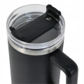 Kubek Termiczny Klausberg KB-7942 1100 ml – Czarny ze Słomką, Stal Nierdzewna.webp