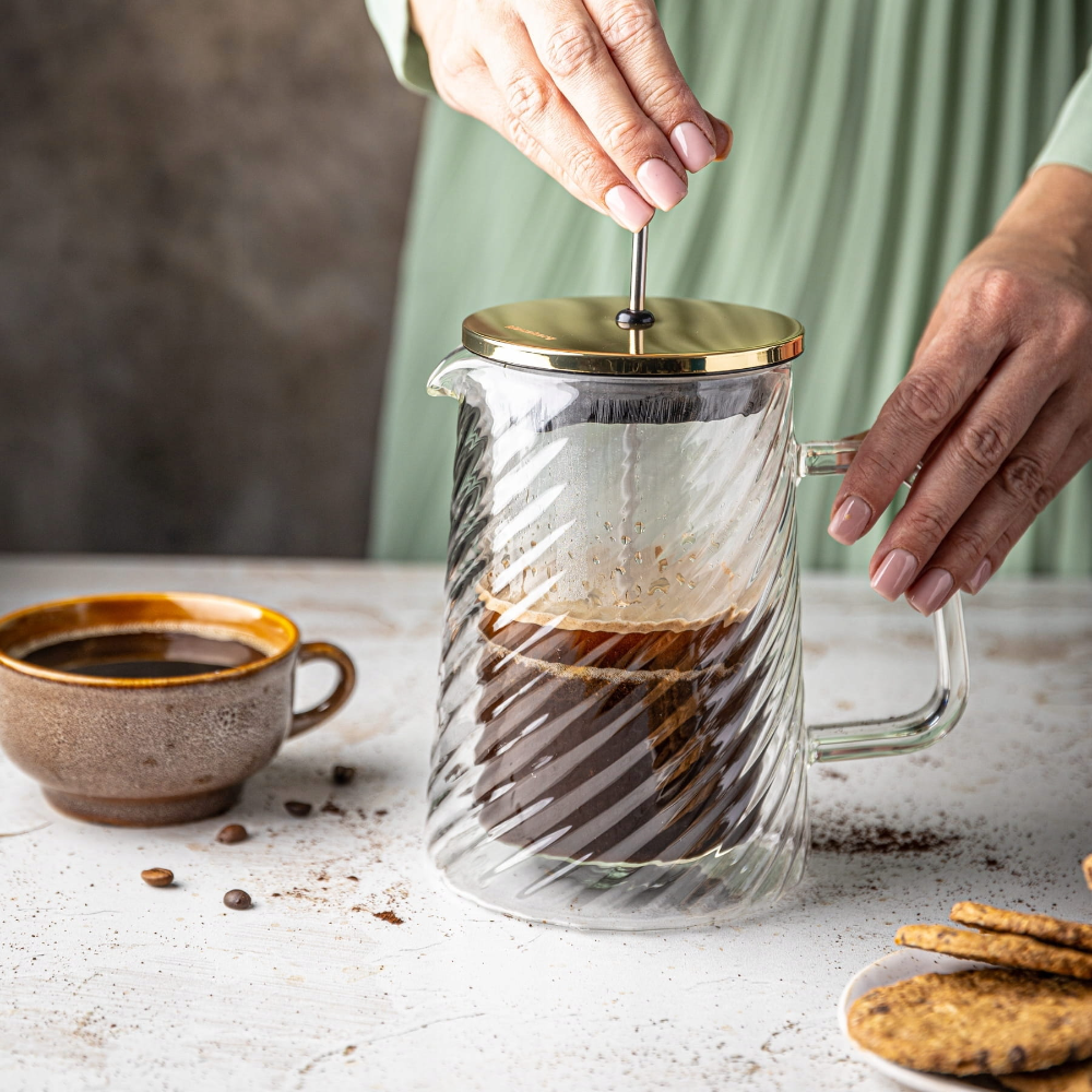 Klausberg French Press 1000 ml Termiczny Zaparzacz do Kawy Herbaty 