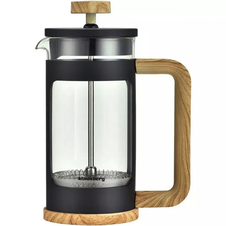Klausberg KB-7679 Zaparzacz French Press 350 ml – Stal Nierdzewna, Szkło Borokrzemowe