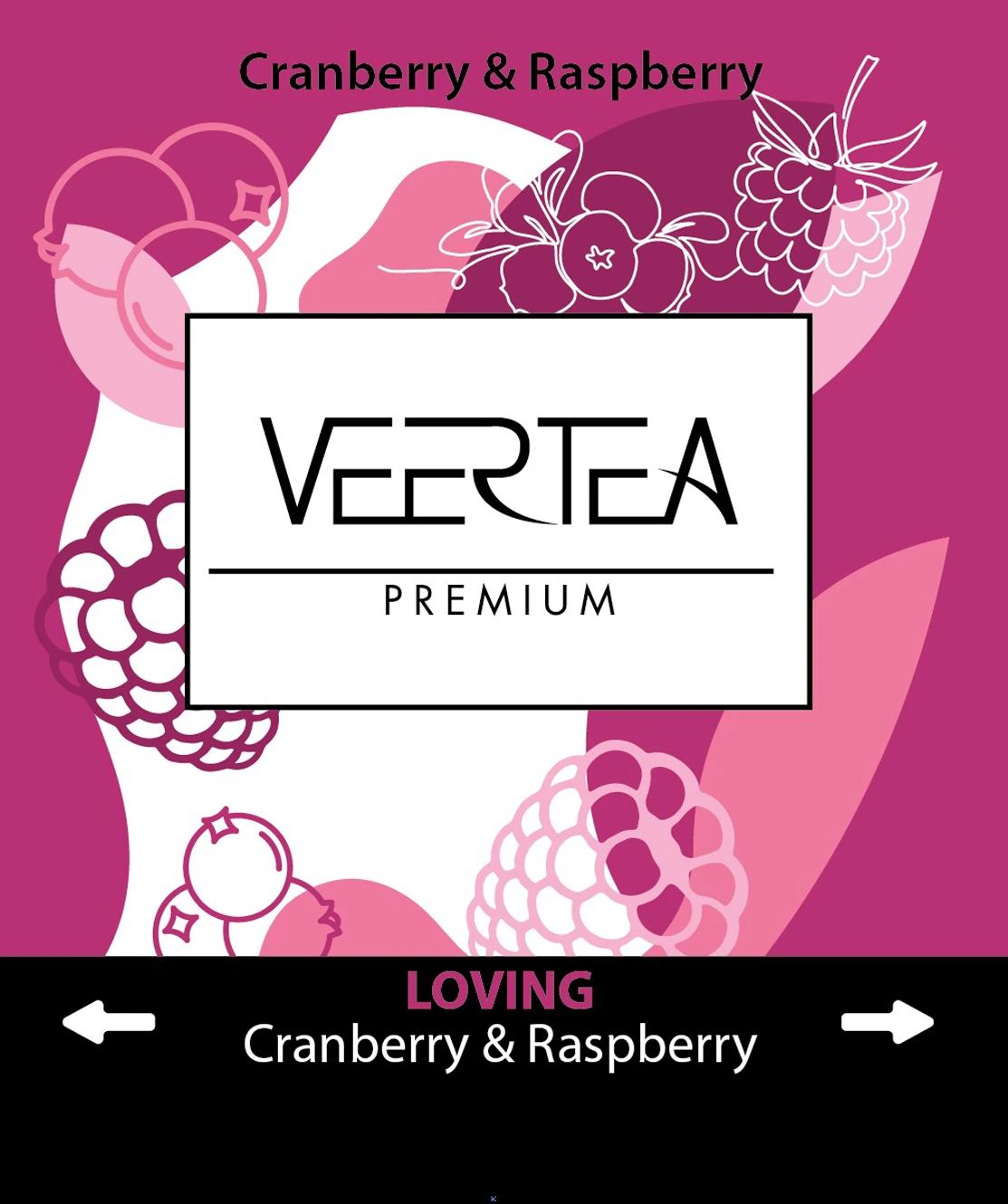 Herbata owocowa malina z żurawiną w saszetkach Veertea Raspberry & Cranberry