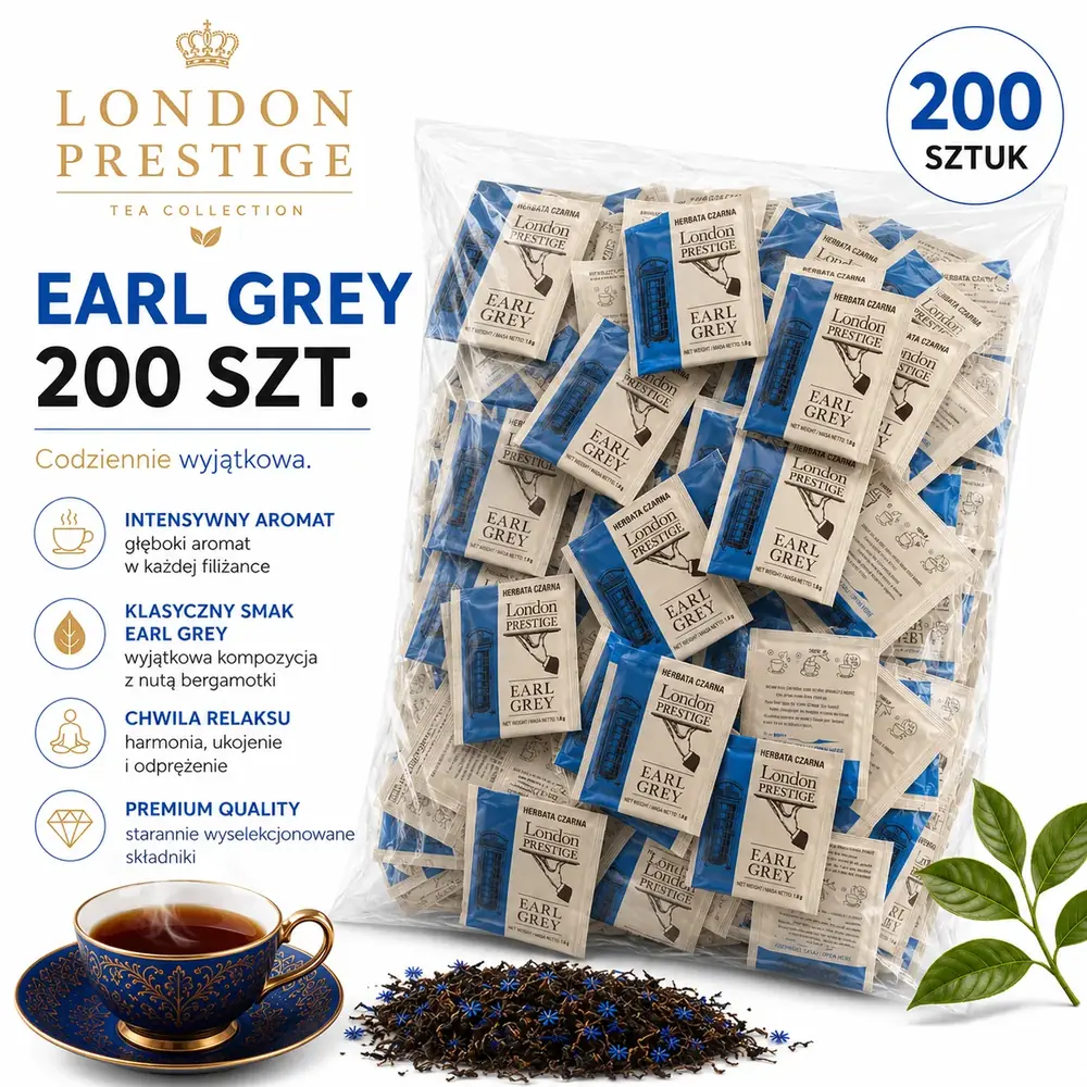 Sir William's London Prestige Earl Grey 200 Kopert – Herbata Earl Grey dla HoReCa
